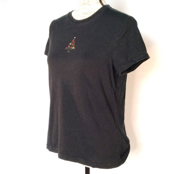 Christmas Tree Bling Short Sleeve Tee JUNIOR XL - Picture 2 of 9